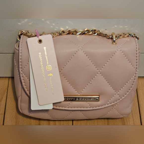 Poppy & Peonies Pink Quilted Crossbody Bag - Picture 3 of 12